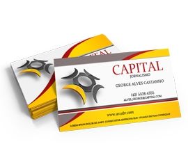 Cartão de visita verniz localizado